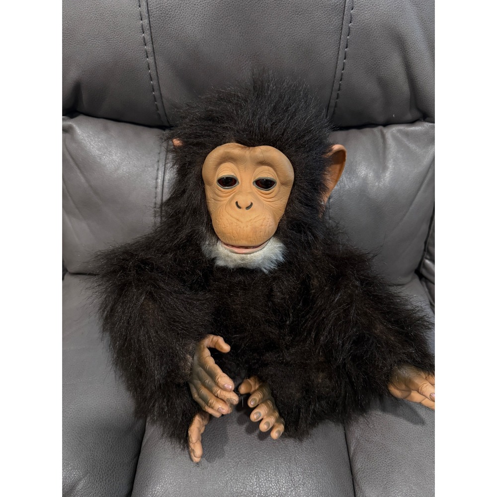 Realistic Chimpanzee Plush Rubber Face Faux Fur Monkey does not work properly